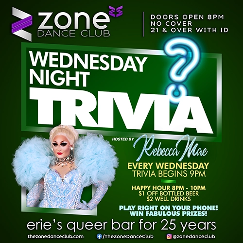 Wednesday Night Trivia hosted by Rebecca Mae