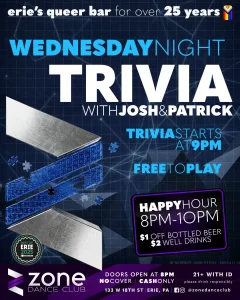 TRIVIA WEDNESDAY - with Patrick and Josh and Brittany